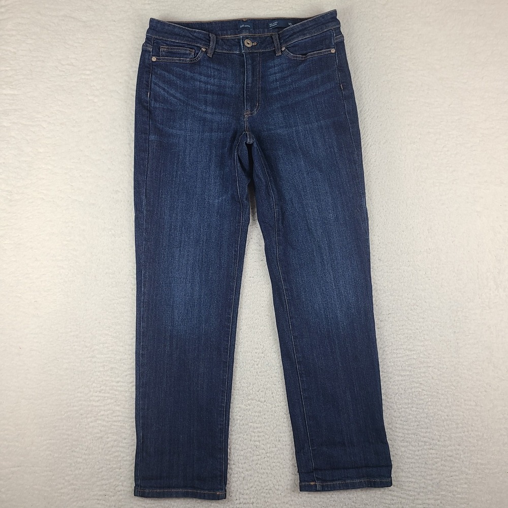J Jill Jeans Womens 10 Blue Relaxed Boyfriend Dark Wash‎ Denim